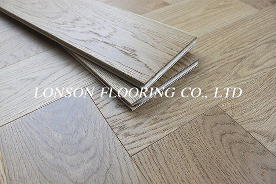 Prime Oak Herringbone Engineered Wood Flooring To Italy, Smoked