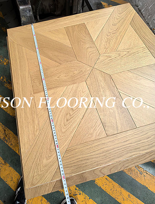 Natural Smoked Oak Tiles Parquet Flooring, Birch plywood, 800 *800MM